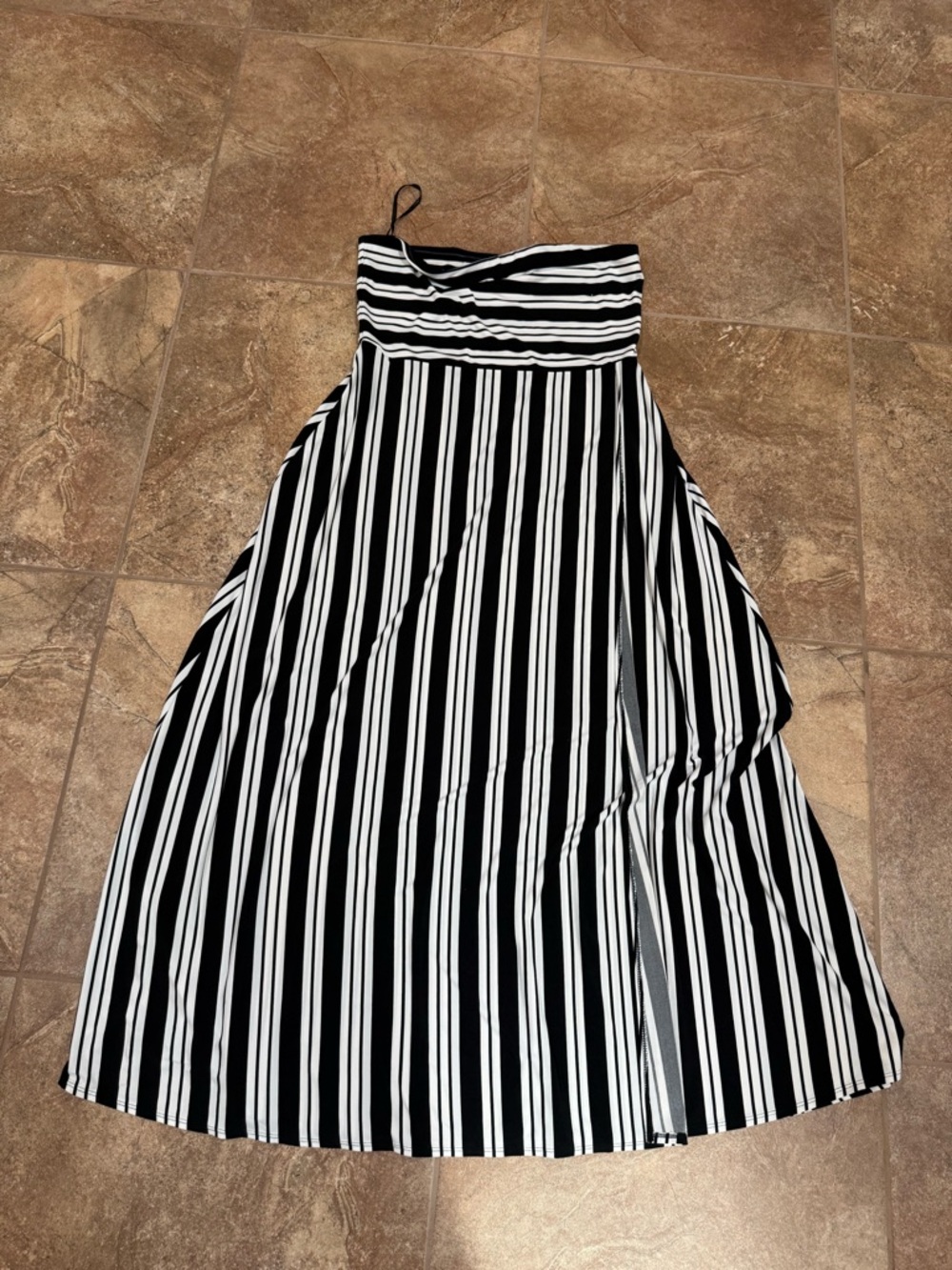 Banana Republic Black and White Striped Dress